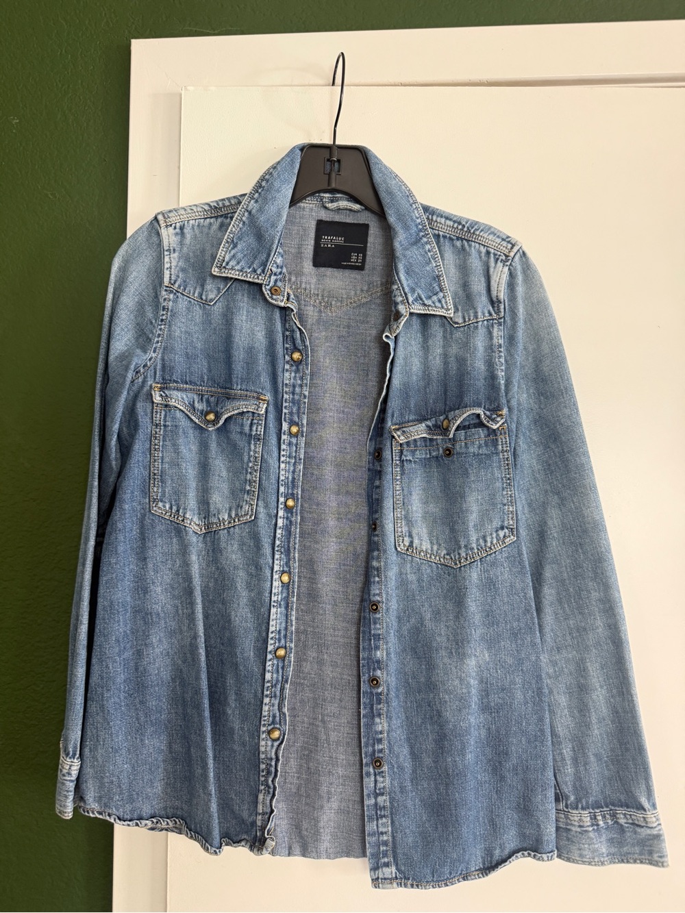 Zara Light Blue Denim Shirt Jacket